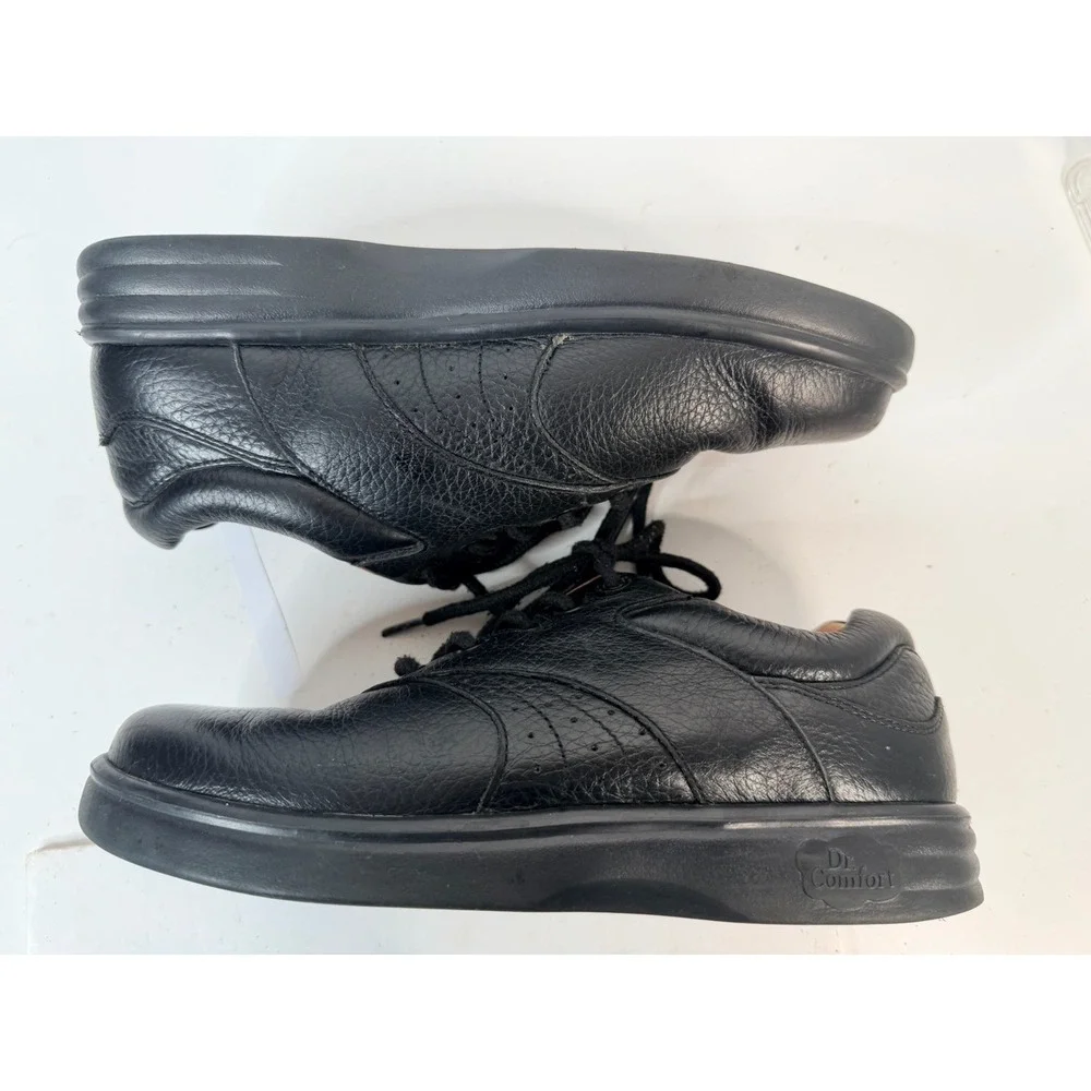 Dr. Comfort Lindsey Black Leather Lace Up Comfort Shoes Womens 6.5W Wide - Picture 4 of 12